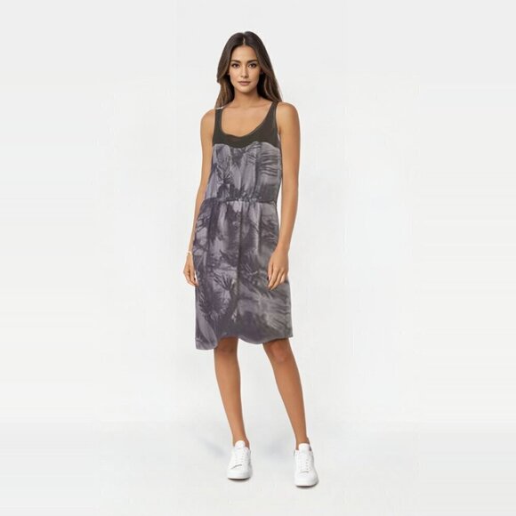 Abstract Ease | Monk & Lou Grey/blue Art Teacher Chic Scoop-Neck Dress Size XXS - Picture 1 of 6